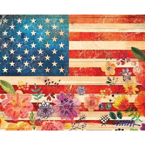 Flag 5 Black Modern Wood Framed Art Print with Double Matting by Nobleworks, Inc.