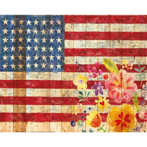 Flag 10 Gold Ornate Wood Framed Art Print with Double Matting by Nobleworks, Inc.