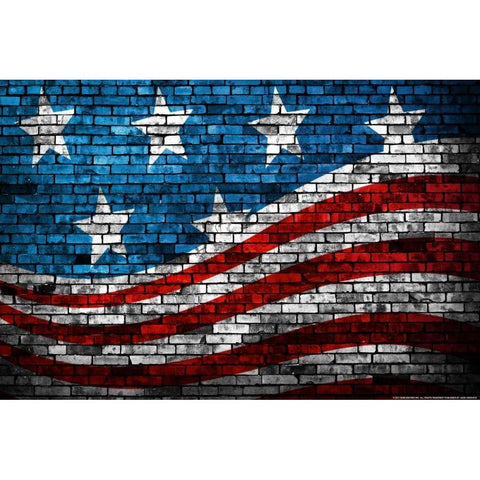 Flag 18 Black Modern Wood Framed Art Print by Nobleworks, Inc.