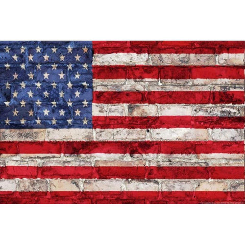 Flag 20 Black Modern Wood Framed Art Print by Nobleworks, Inc.