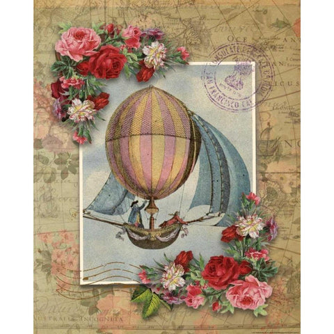 Balloon 6 White Modern Wood Framed Art Print by Nobleworks, Inc.