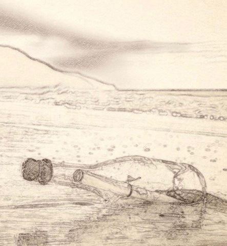 The Message Black Ornate Wood Framed Art Print with Double Matting by Segal, Alan