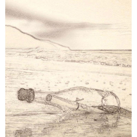 The Message Black Modern Wood Framed Art Print with Double Matting by Segal, Alan