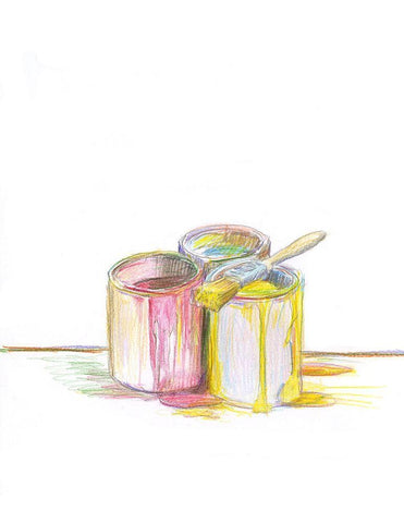 More Paint Black Ornate Wood Framed Art Print with Double Matting by Segal, Alan