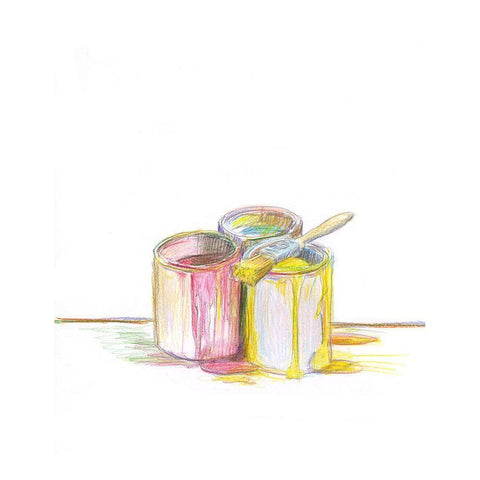 More Paint Black Modern Wood Framed Art Print by Segal, Alan