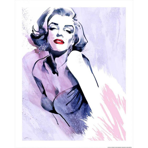 Marilyns Pose Black Modern Wood Framed Art Print by Rahim, Ellie