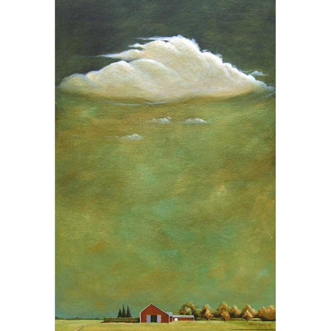 Bridgehampton White Modern Wood Framed Art Print by Romm, Steven