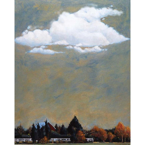 Fall, North Fork Black Modern Wood Framed Art Print with Double Matting by Romm, Steven