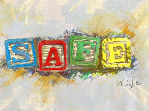 Safe Black Ornate Wood Framed Art Print with Double Matting by Segal, Alan