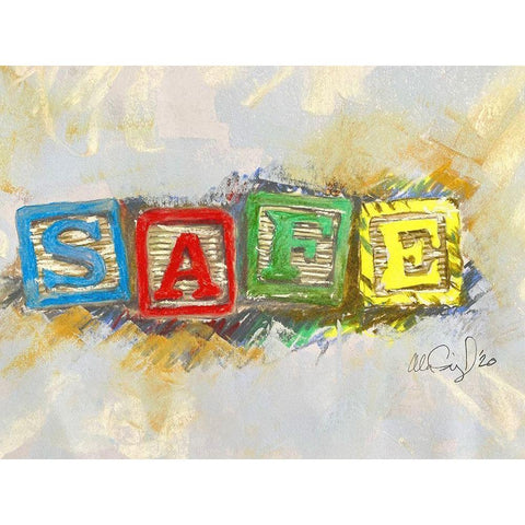 Safe Black Modern Wood Framed Art Print by Segal, Alan