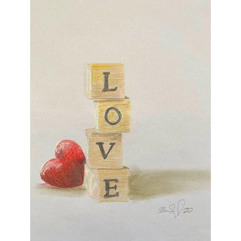 Love  Gold Ornate Wood Framed Art Print with Double Matting by Segal, Alan