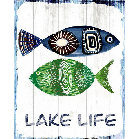 Lake Life Gold Ornate Wood Framed Art Print with Double Matting by Sokal, Patti