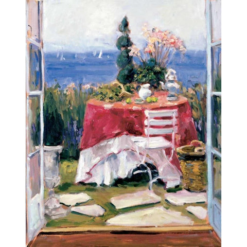 Bed And Breakfast 2 Black Modern Wood Framed Art Print with Double Matting by Stevens, Allayn