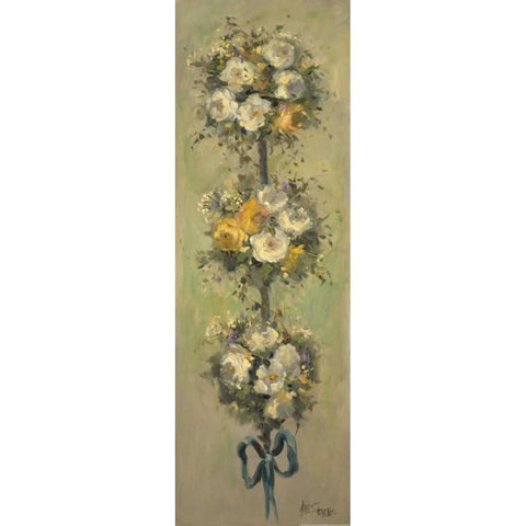 Topiary Bouquet 2 Black Modern Wood Framed Art Print with Double Matting by Stevens, Allayn