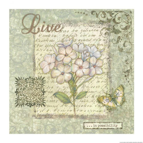 Word 4 Live Gold Ornate Wood Framed Art Print with Double Matting by Eisner, Viv