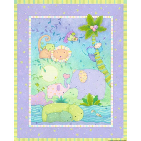 Animal Babies 1 White Modern Wood Framed Art Print by Eisner, Viv