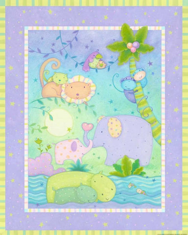 Animal Babies 1 White Modern Wood Framed Art Print with Double Matting by Eisner, Viv