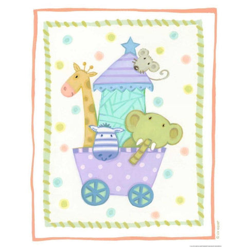 Animal Cart Gold Ornate Wood Framed Art Print with Double Matting by Eisner, Viv