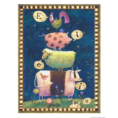 Animal Stack Gold Ornate Wood Framed Art Print with Double Matting by Eisner, Viv