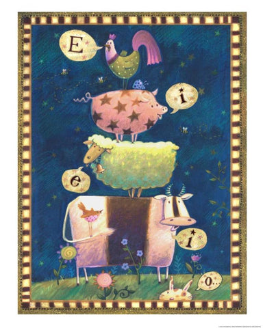 Animal Stack Black Ornate Wood Framed Art Print with Double Matting by Eisner, Viv