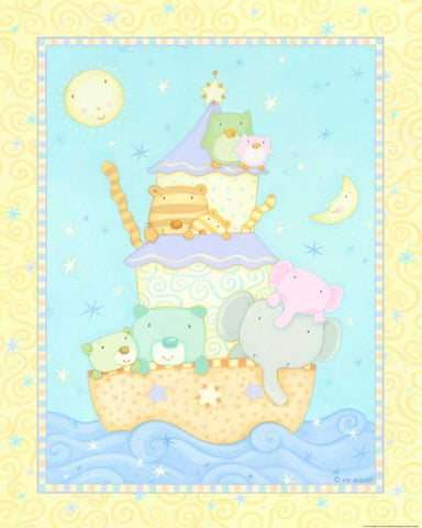 Ark 2 White Modern Wood Framed Art Print with Double Matting by Eisner, Viv