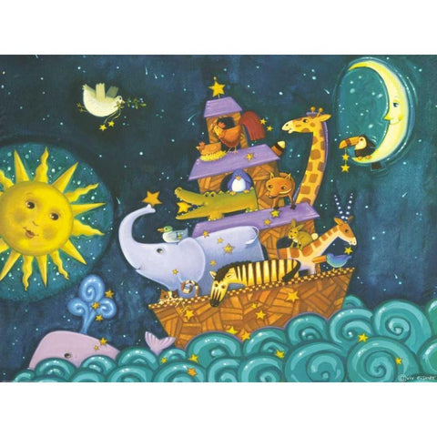 Ark 3 Starry Ark Black Modern Wood Framed Art Print with Double Matting by Eisner, Viv