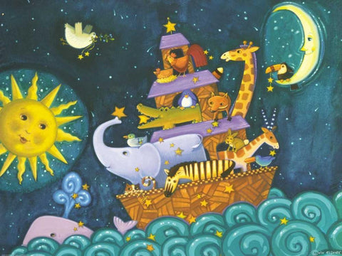 Ark 3 Starry Ark Black Ornate Wood Framed Art Print with Double Matting by Eisner, Viv