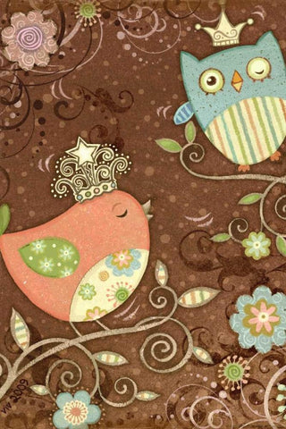 Prince And Princess White Modern Wood Framed Art Print with Double Matting by Eisner, Viv