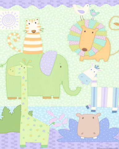 Zoo Time 2 White Modern Wood Framed Art Print with Double Matting by Eisner, Viv