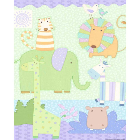 Zoo Time 2 White Modern Wood Framed Art Print by Eisner, Viv