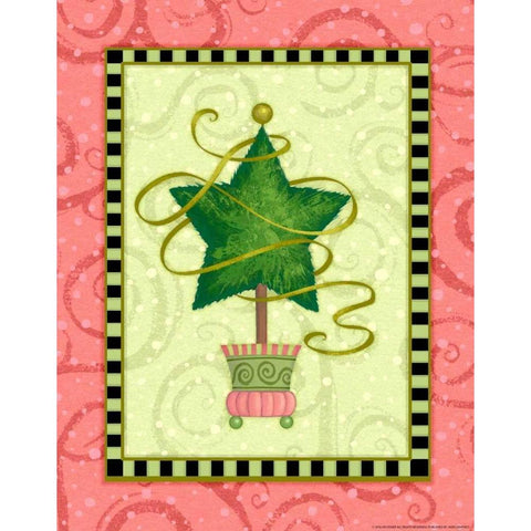 Holiday Tree 4 Black Modern Wood Framed Art Print by Eisner, Viv