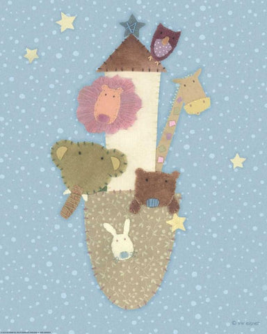 Patchwork Ark Black Ornate Wood Framed Art Print with Double Matting by Eisner, Viv