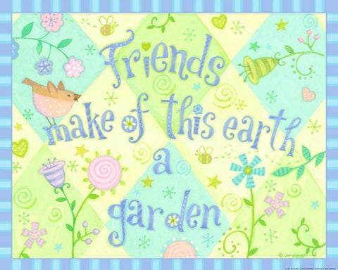 Sayings 1 Friends White Modern Wood Framed Art Print with Double Matting by Eisner, Viv