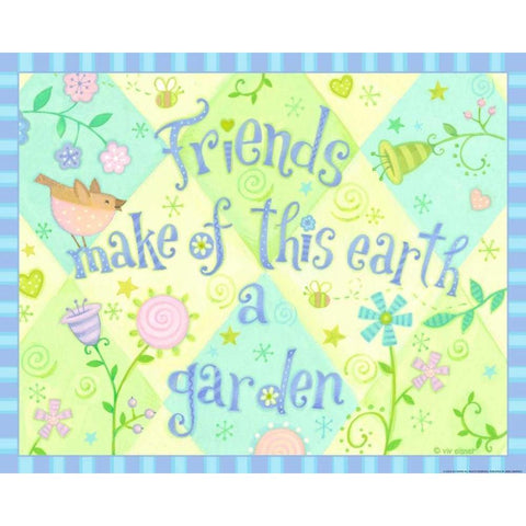 Sayings 1 Friends Black Modern Wood Framed Art Print by Eisner, Viv