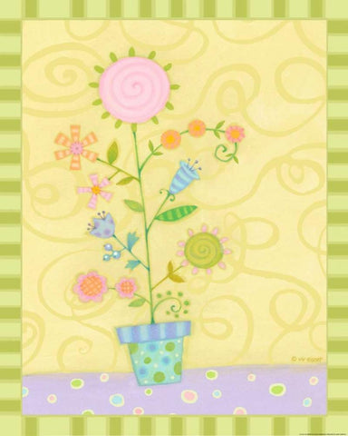 Heart Flower Black Ornate Wood Framed Art Print with Double Matting by Eisner, Viv