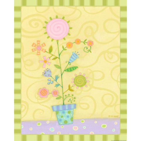 Heart Flower Black Modern Wood Framed Art Print by Eisner, Viv