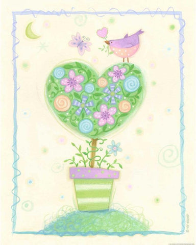 Heart Tree Black Ornate Wood Framed Art Print with Double Matting by Eisner, Viv