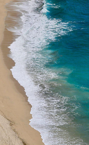 Ocean Ripples Black Ornate Wood Framed Art Print with Double Matting by Vizvary, Susan