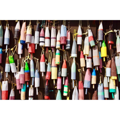 Wall Of Bouys Gold Ornate Wood Framed Art Print with Double Matting by Vizvary, Susan