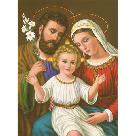 HL. FAMILIE Black Modern Wood Framed Art Print by Anonymous