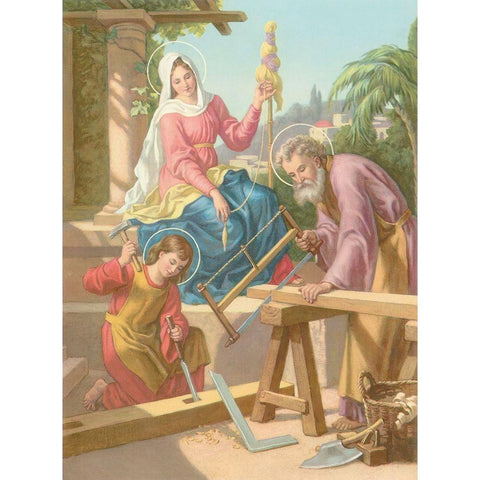 HL. FAMILIE White Modern Wood Framed Art Print by Anonymous