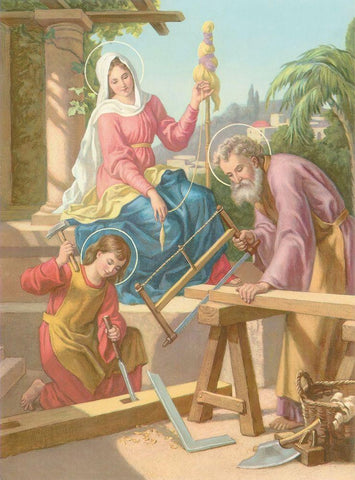 HL. FAMILIE White Modern Wood Framed Art Print with Double Matting by Anonymous