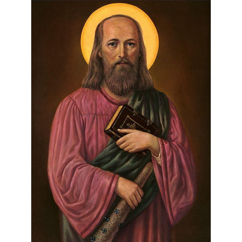 HL. JUDAS THADDAEUS Black Modern Wood Framed Art Print with Double Matting by Anonymous