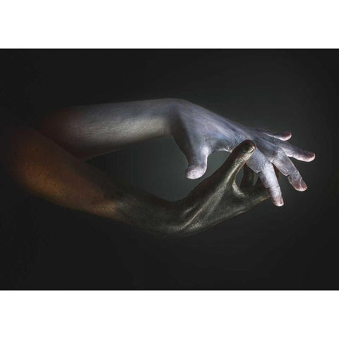 Hands Black Modern Wood Framed Art Print by Henk van Gog