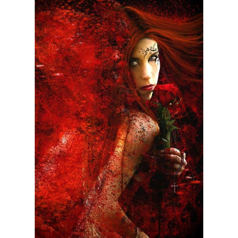 Laura White Modern Wood Framed Art Print by Babette