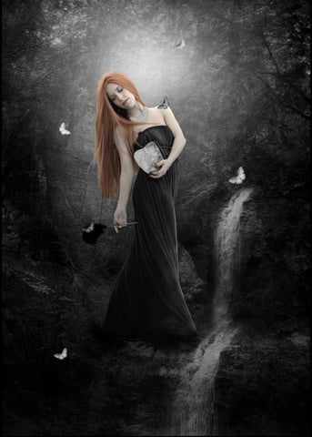 Calliope Black Ornate Wood Framed Art Print with Double Matting by Babette