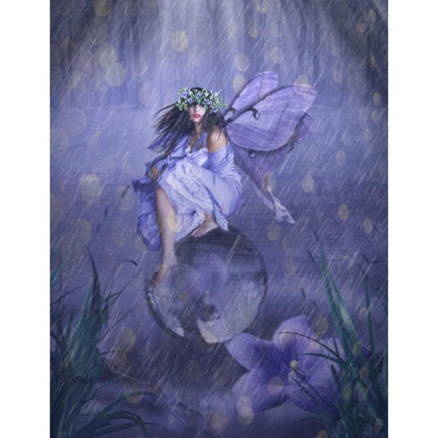 Fairy 41 Black Modern Wood Framed Art Print with Double Matting by Babette