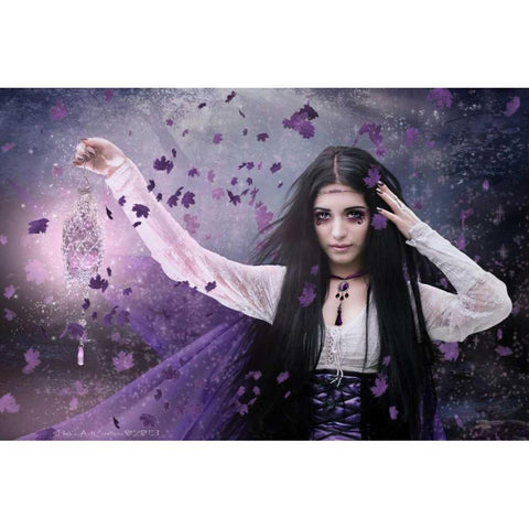 Wishful Black Modern Wood Framed Art Print by Babette