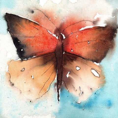 Mariposa 2 Black Modern Wood Framed Art Print by Herrera, Leticia
