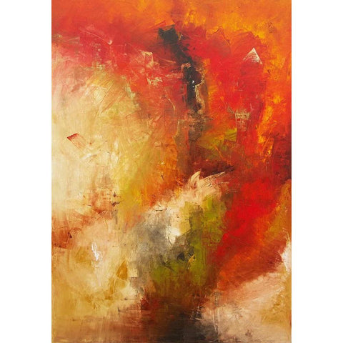Chaos I Black Modern Wood Framed Art Print by Herrera, Leticia